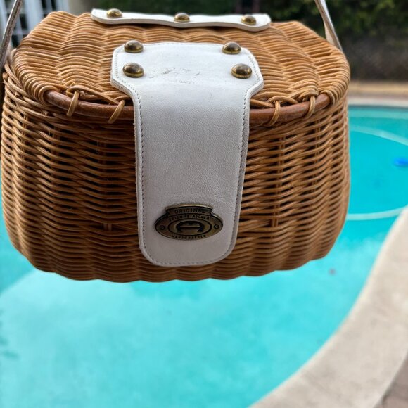 ETIENNE AIGNER VINTAGE WICKER CREEL SHOULDER BAG - Picture 6 of 10